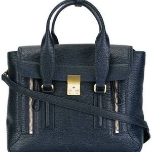 Women’s 3.1 Phillip Lim Pashli Black Leather Double Zip Satchel Bag